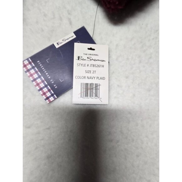 Ben Sherman Kids Hooded Plaid Sherpa Jacket With Zipper Red & Black Size 2T - Picture 10 of 12